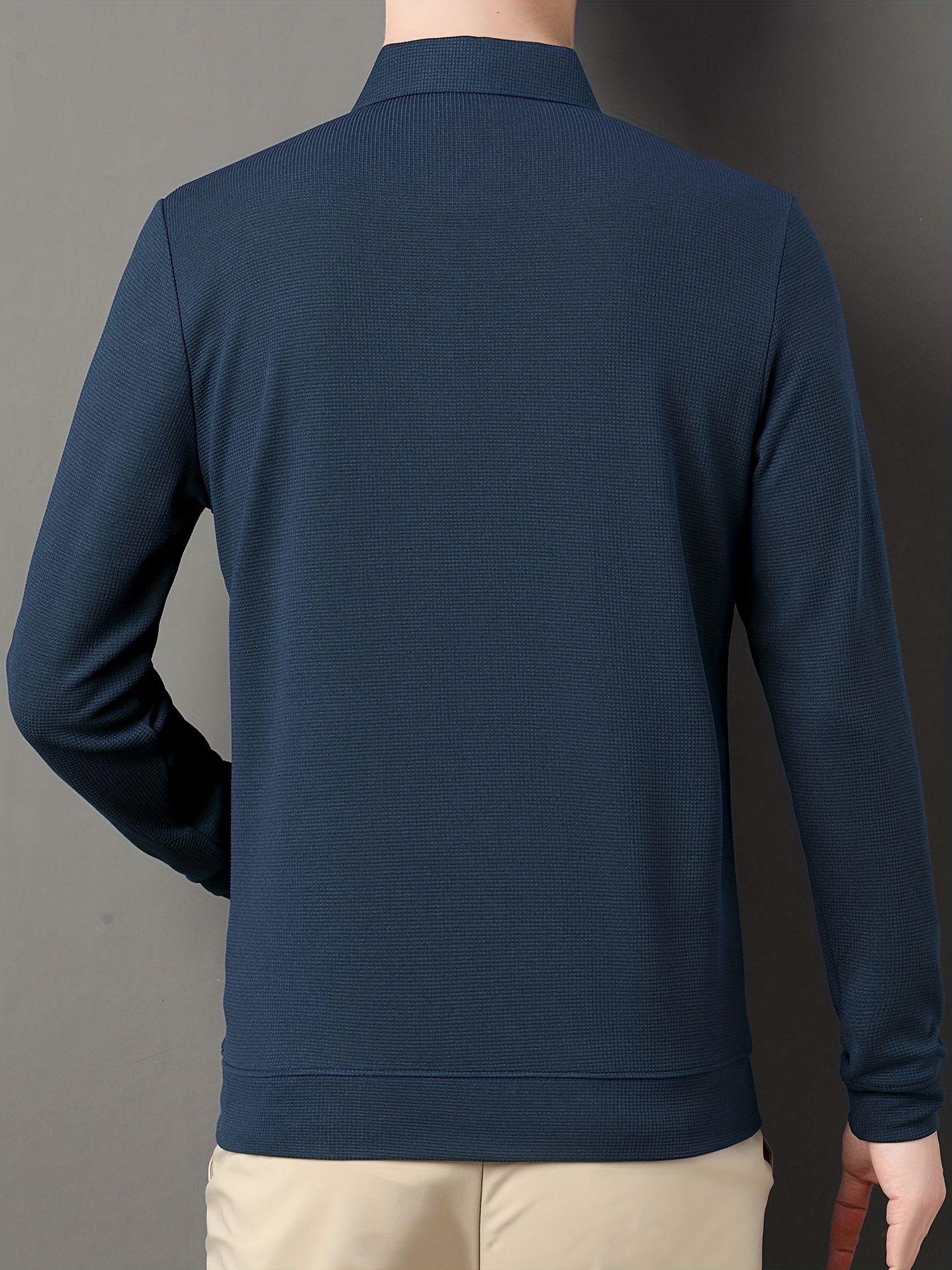 mens casual lapel shirt elegant lapel long sleeve tops details 16