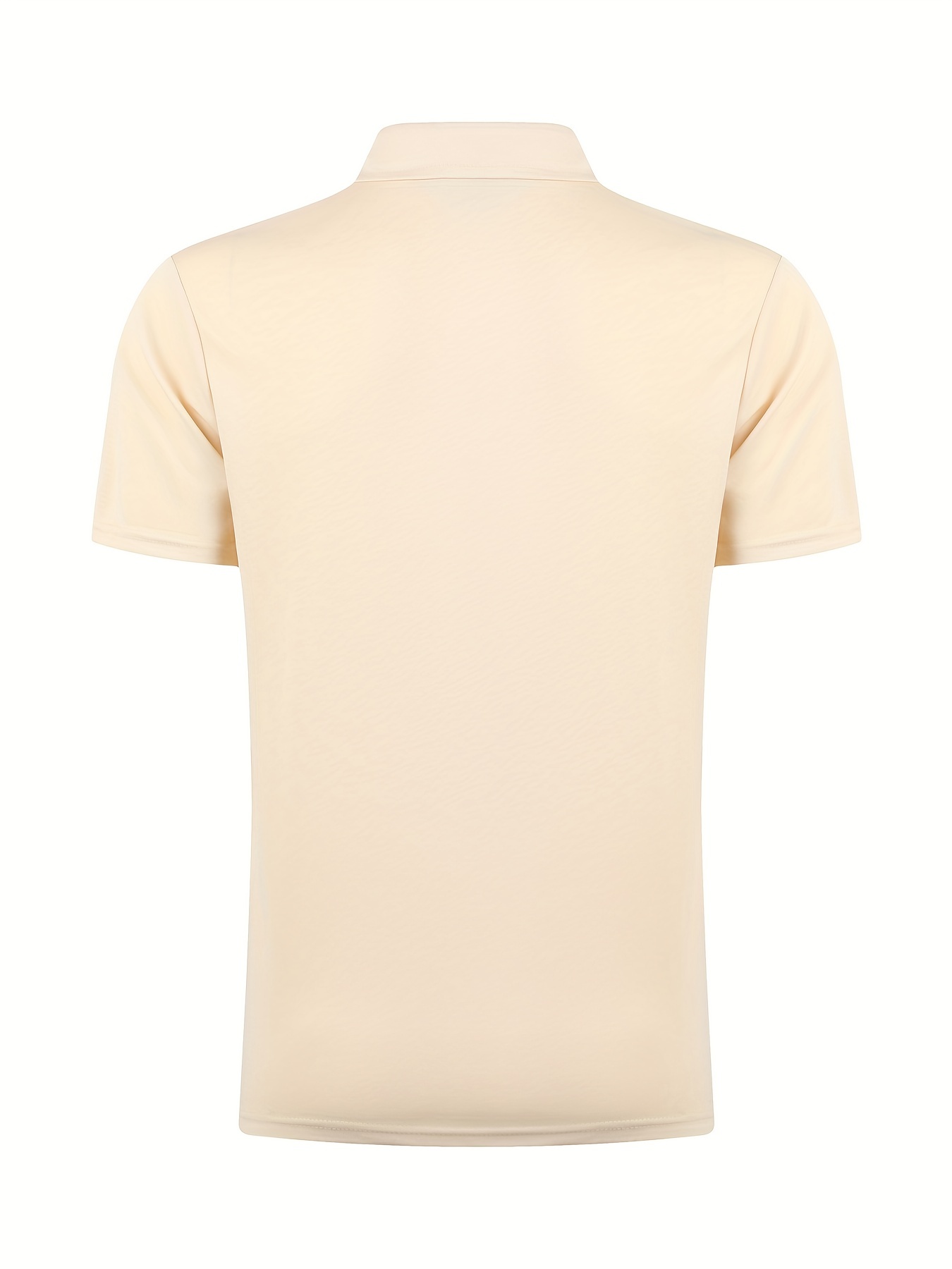 solid color mens casual short sleeves zipper shirts lapel collar tops pullovers mens clothing for summer details 51