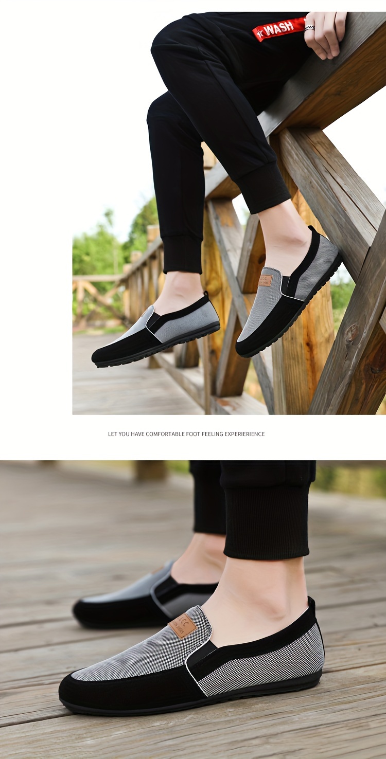 slip canvas shoes men s breathable comfy non slip durable details 8