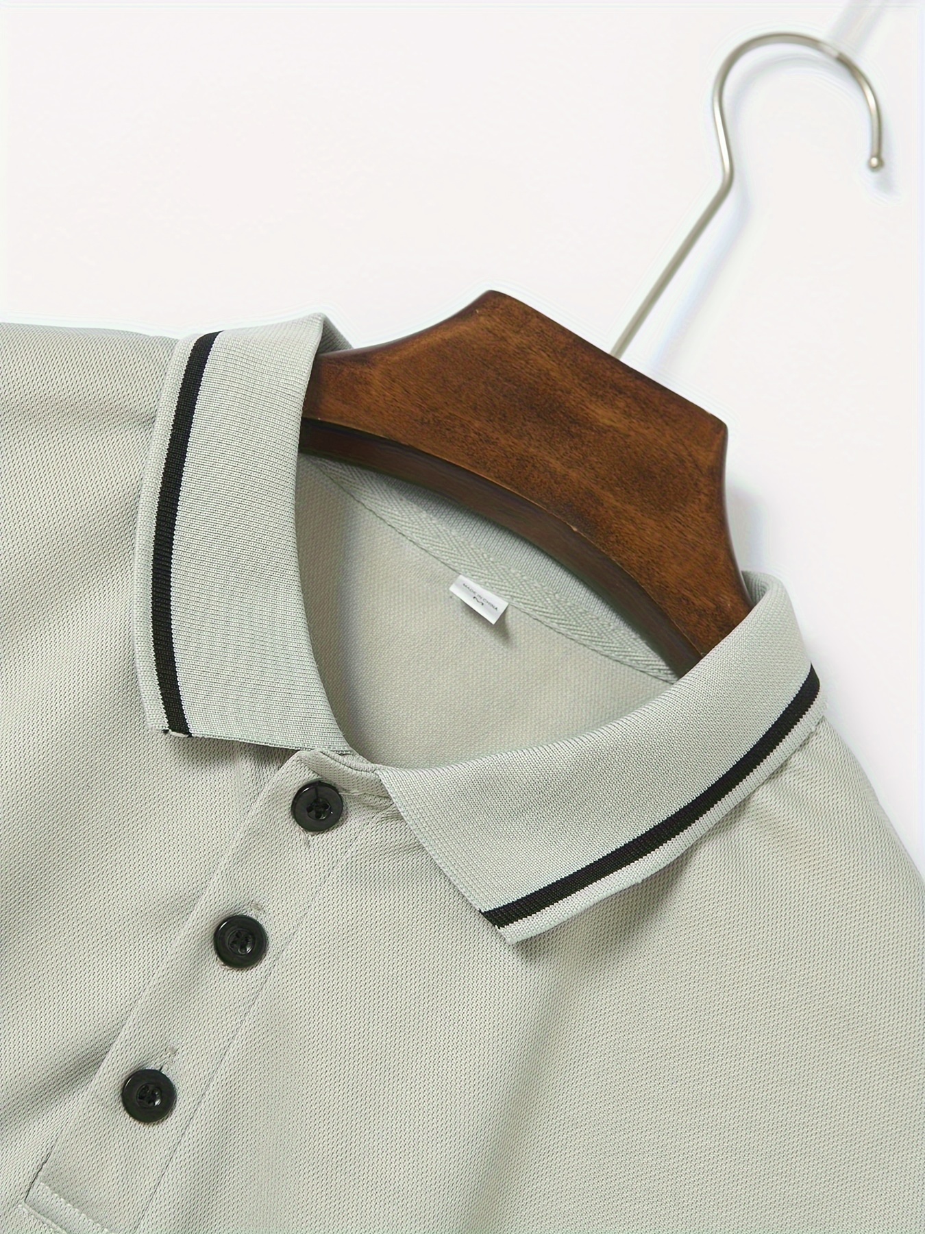 shirt, casual contrast binding mens short sleeve lapel sports shirt summer outdoor gift for men details 23