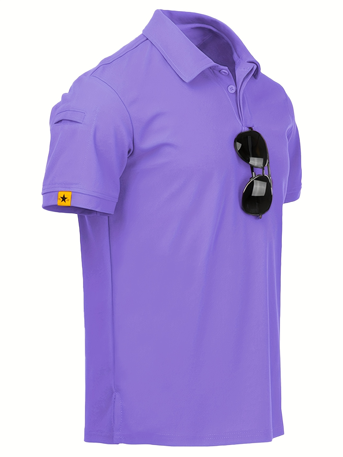 classic design golf shirt mens casual mid stretch short sleeve lapel shirt for summer details 18