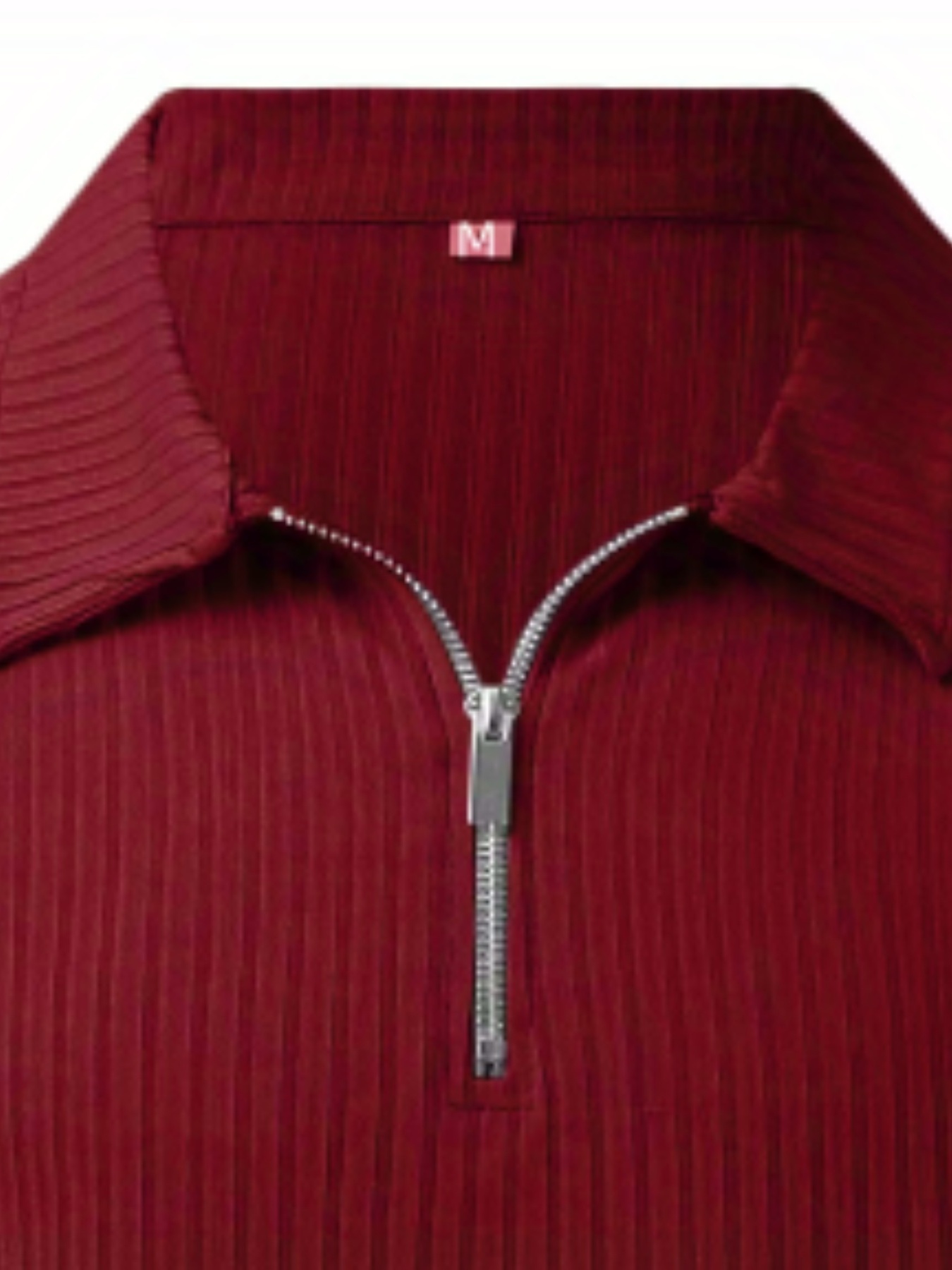 casual comfy mens long sleeve zipper lapel golf shirt male spring fall clothing details 29