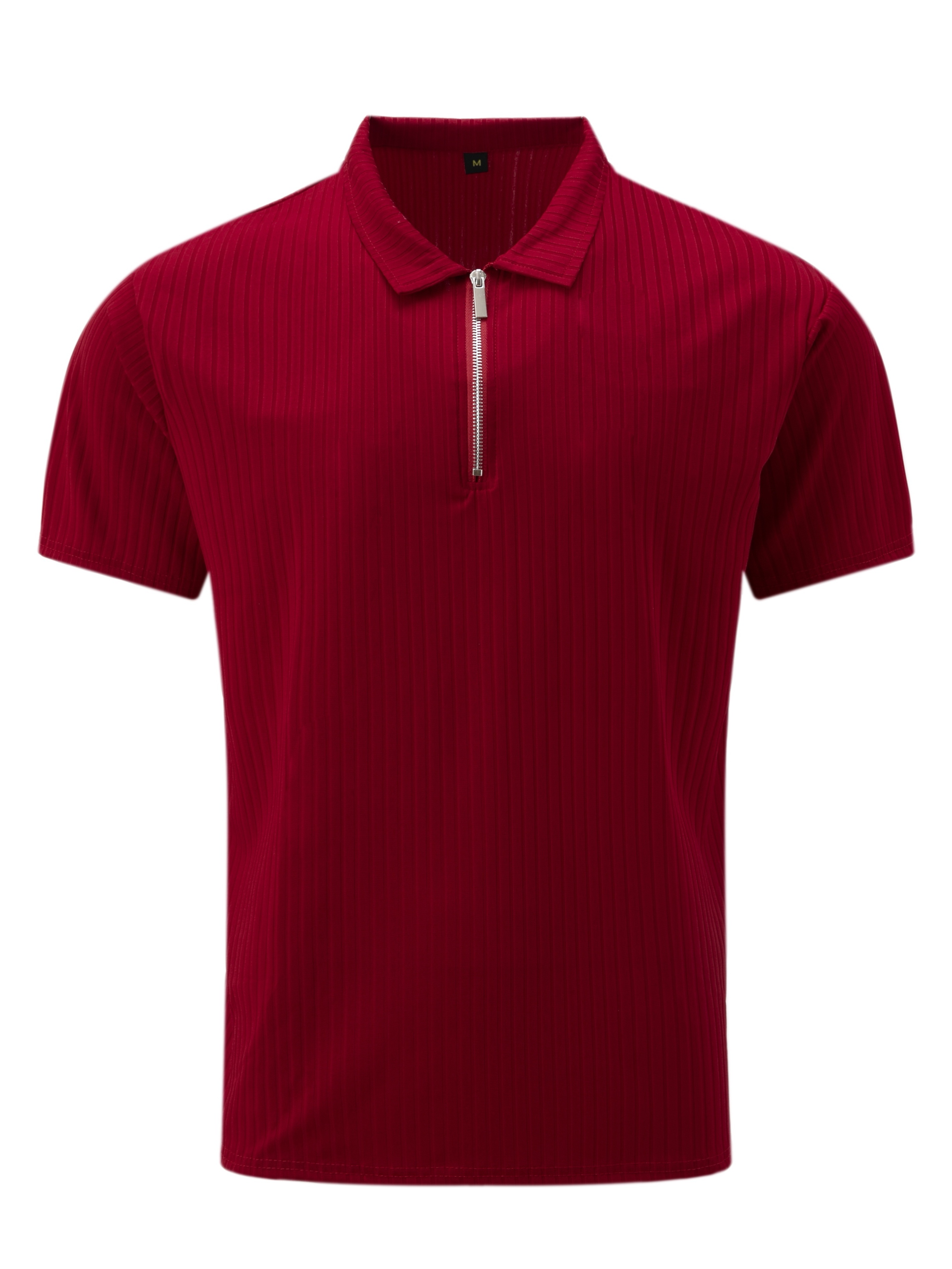 mens solid creative top casual high stretch short sleeve lapel shirt mens clothes for summer outdoor details 5