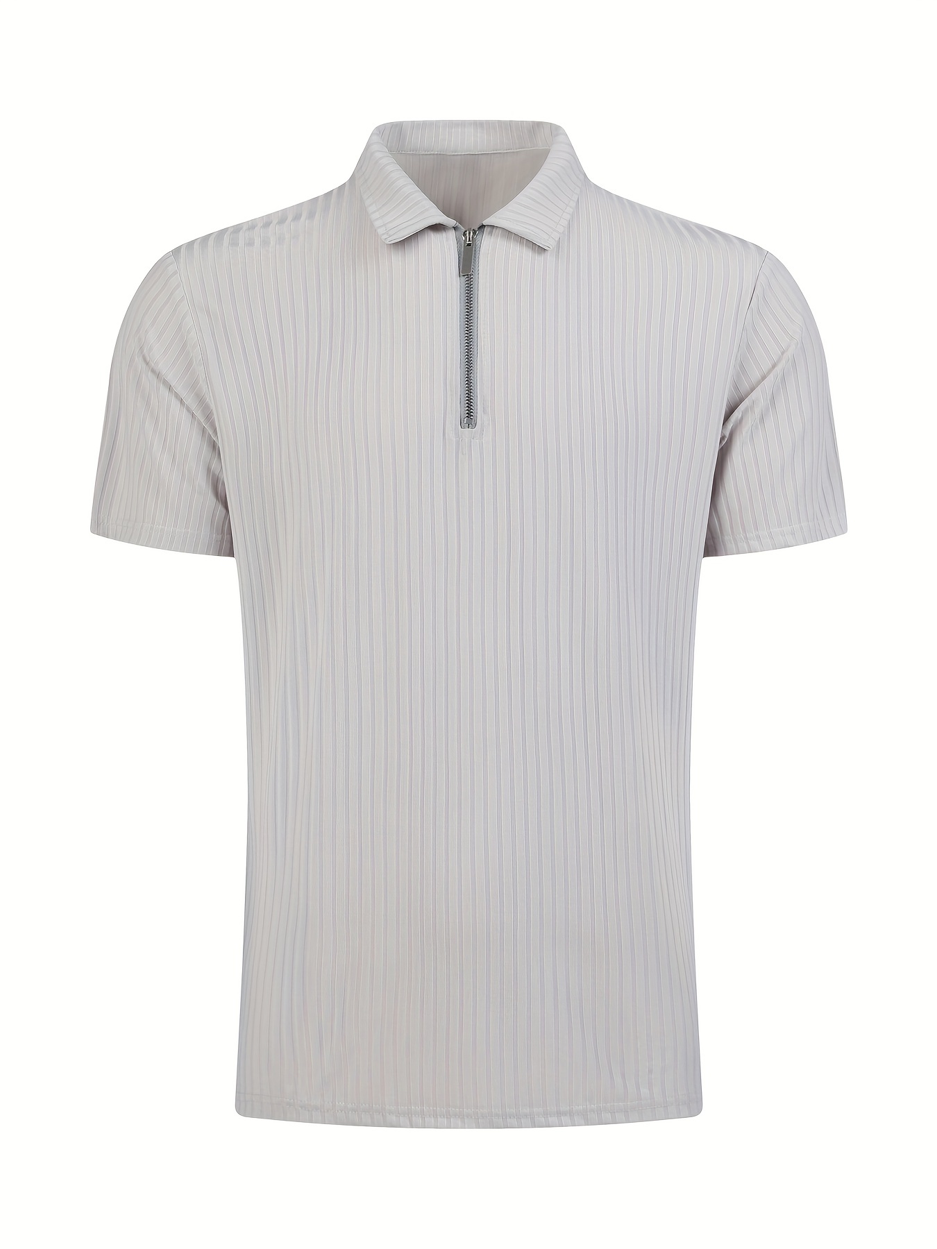 mens solid creative top casual high stretch short sleeve lapel shirt mens clothes for summer outdoor details 29