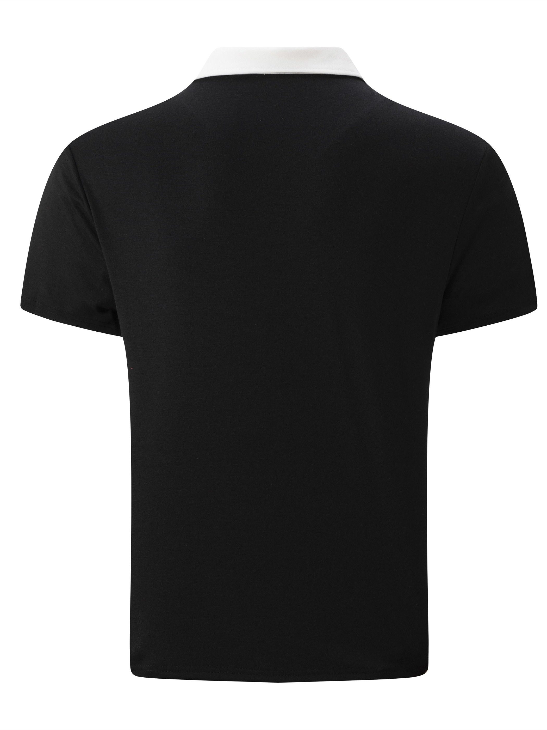 cotton blend breathable regular fit golf shirt mens casual v neck t shirt short sleeve for summer mens clothing details 8