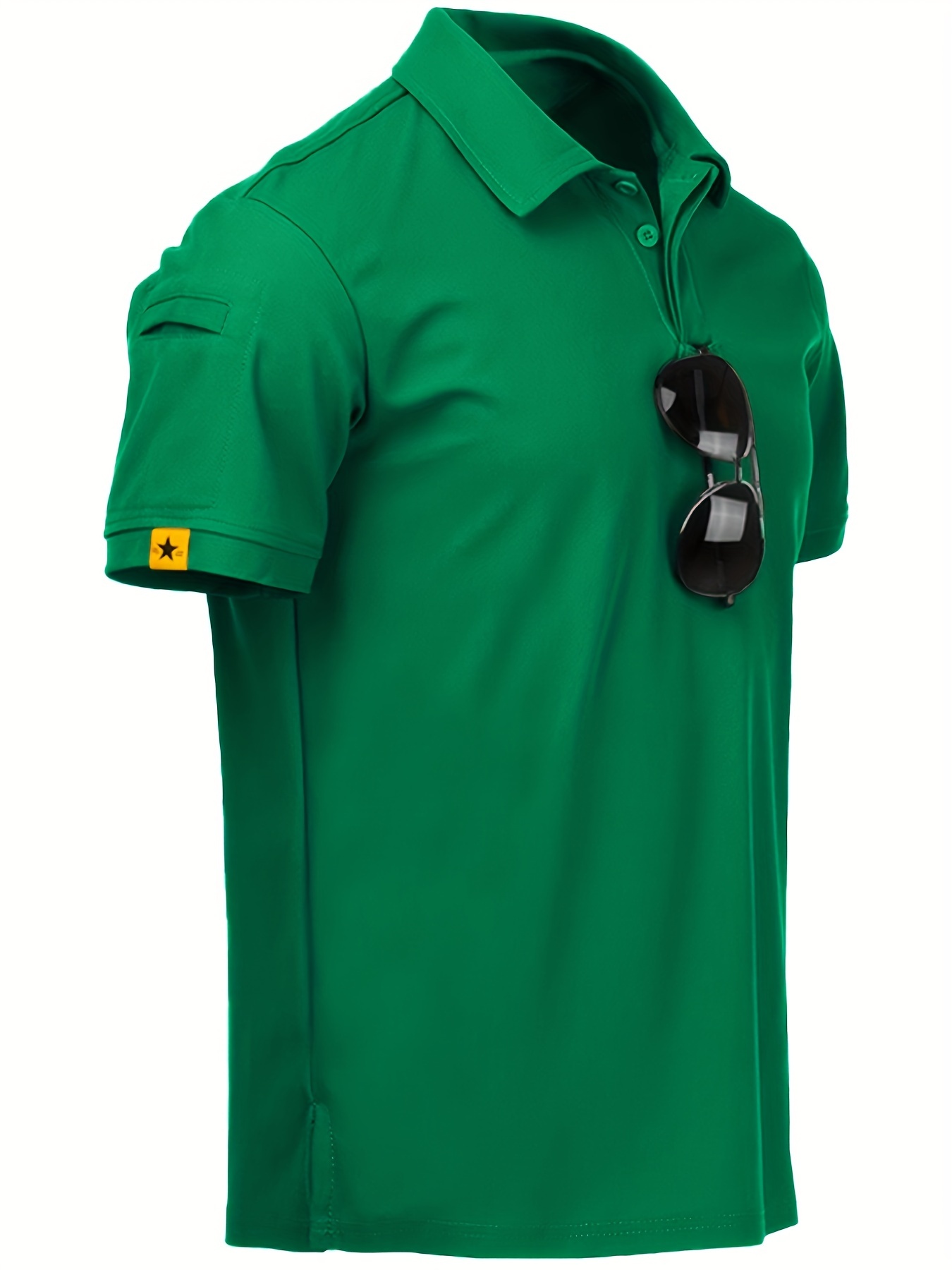 classic design golf shirt mens casual mid stretch short sleeve lapel shirt for summer details 40