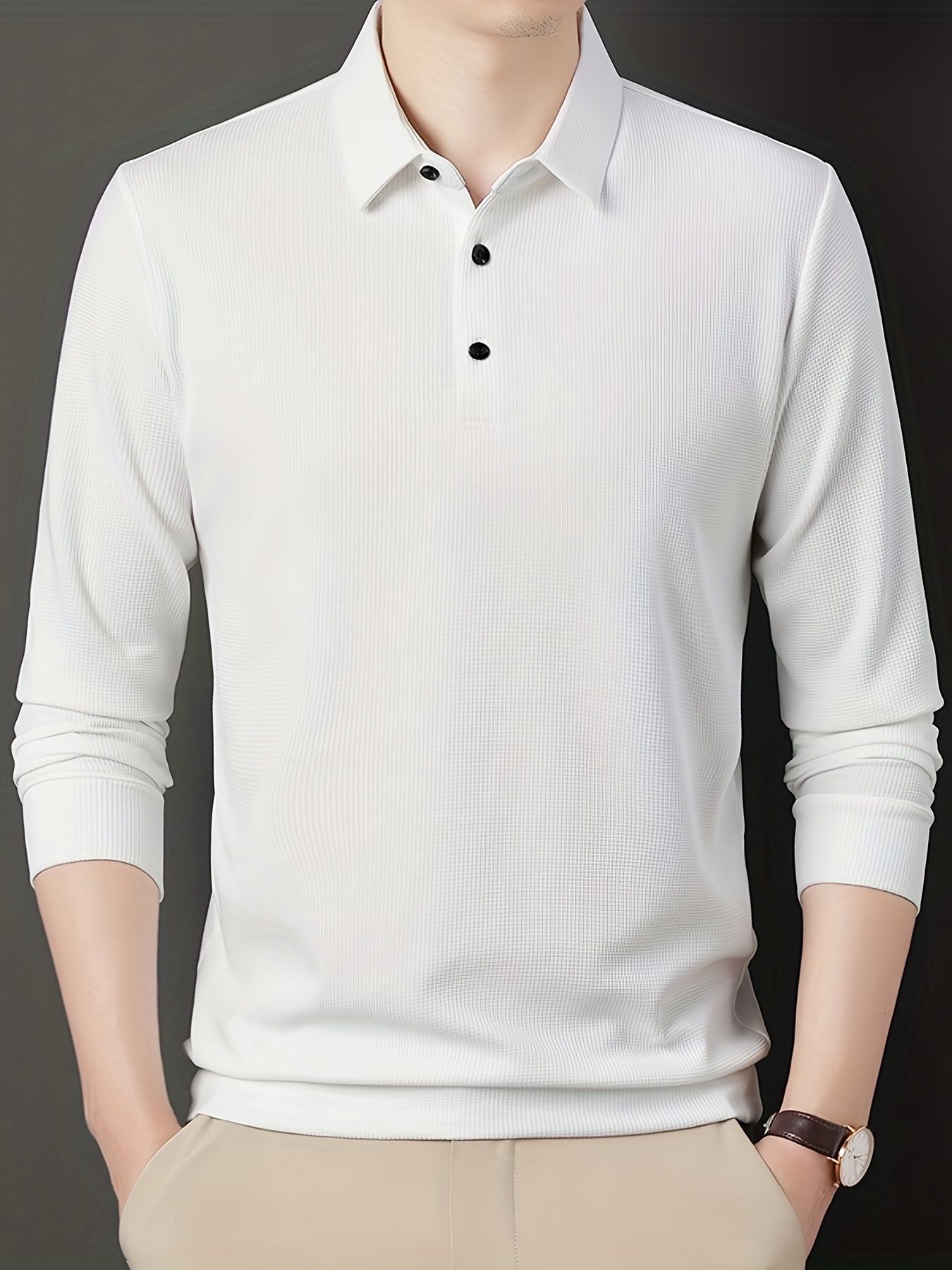 mens casual lapel shirt elegant lapel long sleeve tops details 25