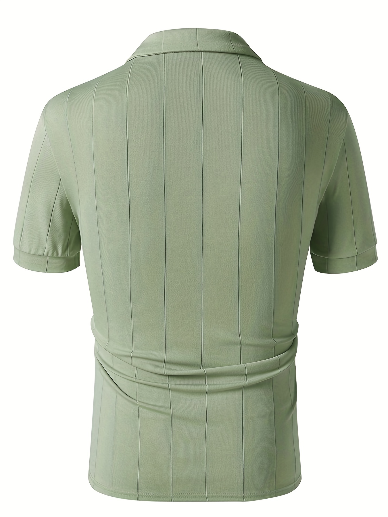 Men's Stylish Shirt Lapel Short Sleeve Fitness Summer Tee With Multicolor