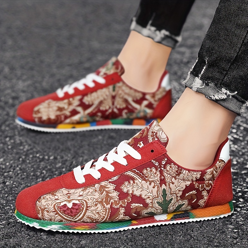 embroidered canvas shoes men s trendy traditional dragon details 3