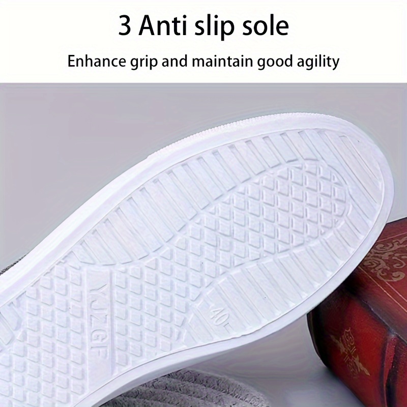 mens solid color breathable slip on loafer shoes comfy non slip casual durable lightweight walking shoes mens footwear men s shoes temu details 6