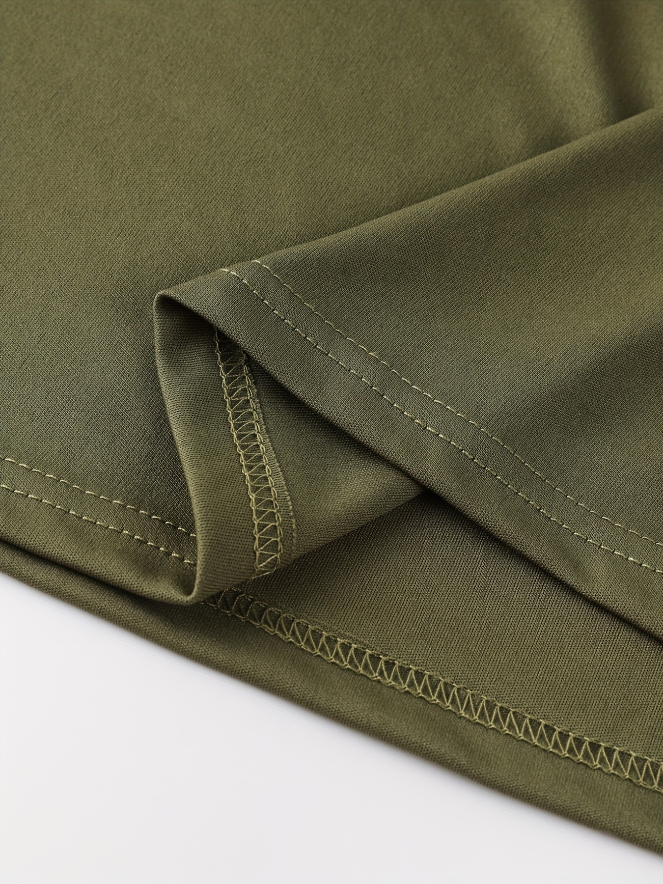 solid color mens casual short sleeves zipper shirts lapel collar tops pullovers mens clothing for summer details 13