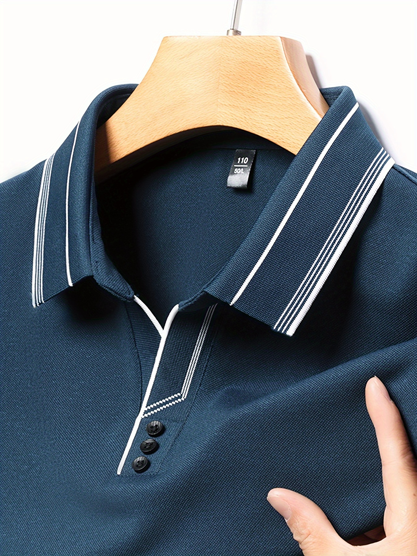 lapel shirt, mature style mens comfy breathable long sleeve lapel shirt spring fall gift for men details 3