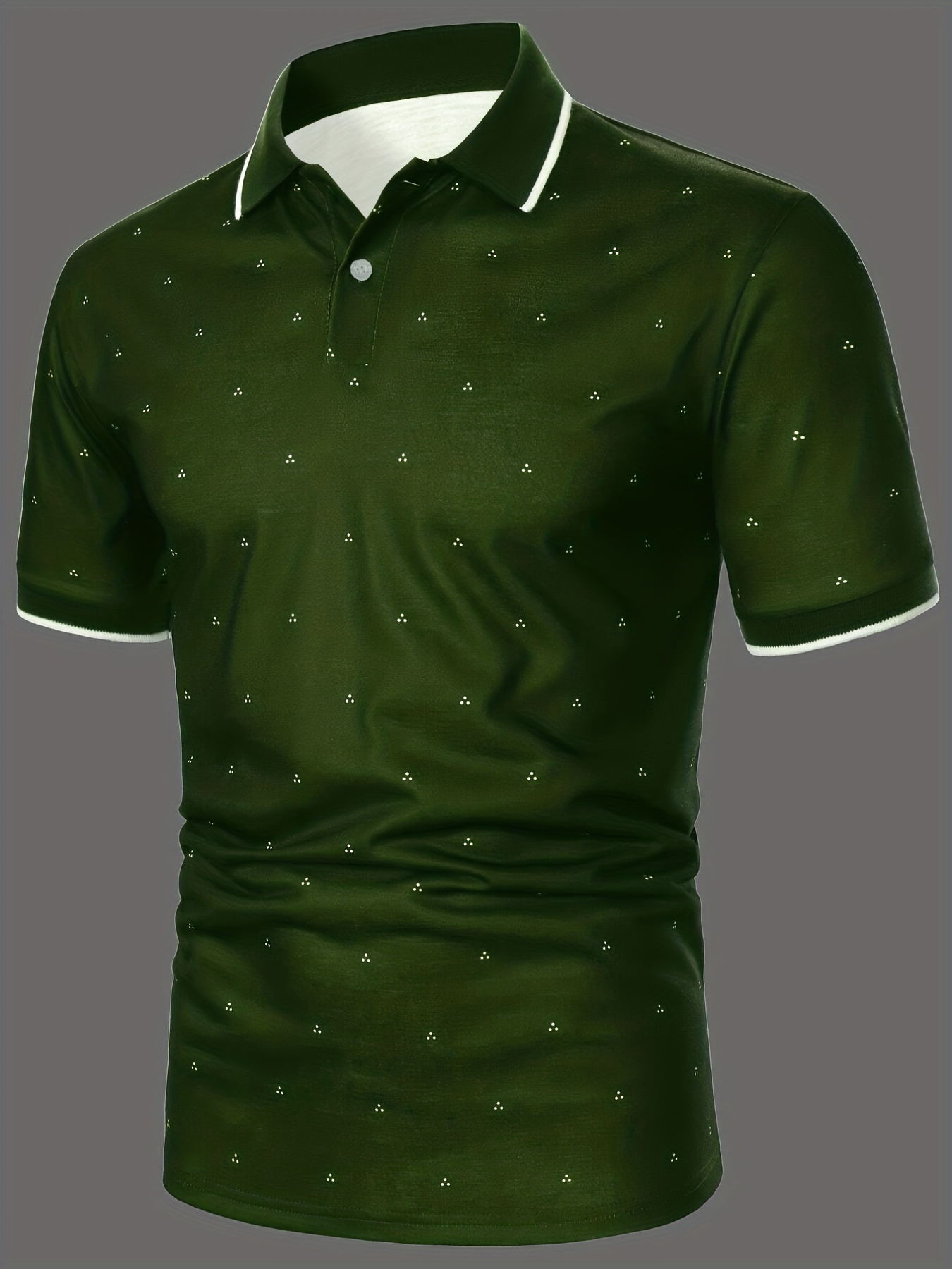 mens shirts casual navy blue slim fit lapel button up shirt details 15