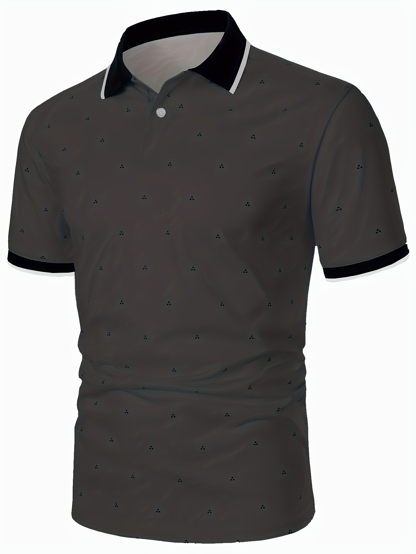 mens shirts casual navy blue slim fit lapel button up shirt details 21