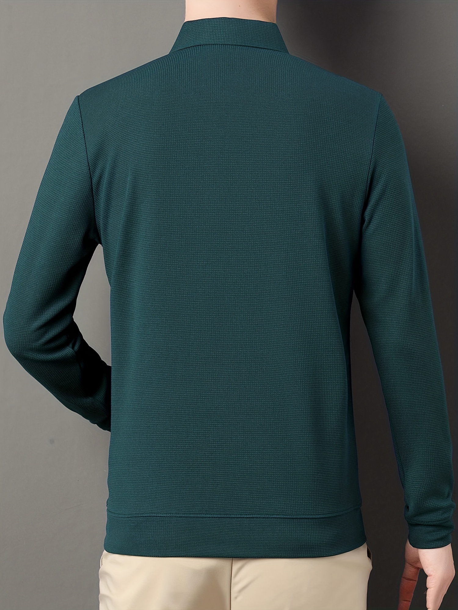 mens casual lapel shirt elegant lapel long sleeve tops details 11