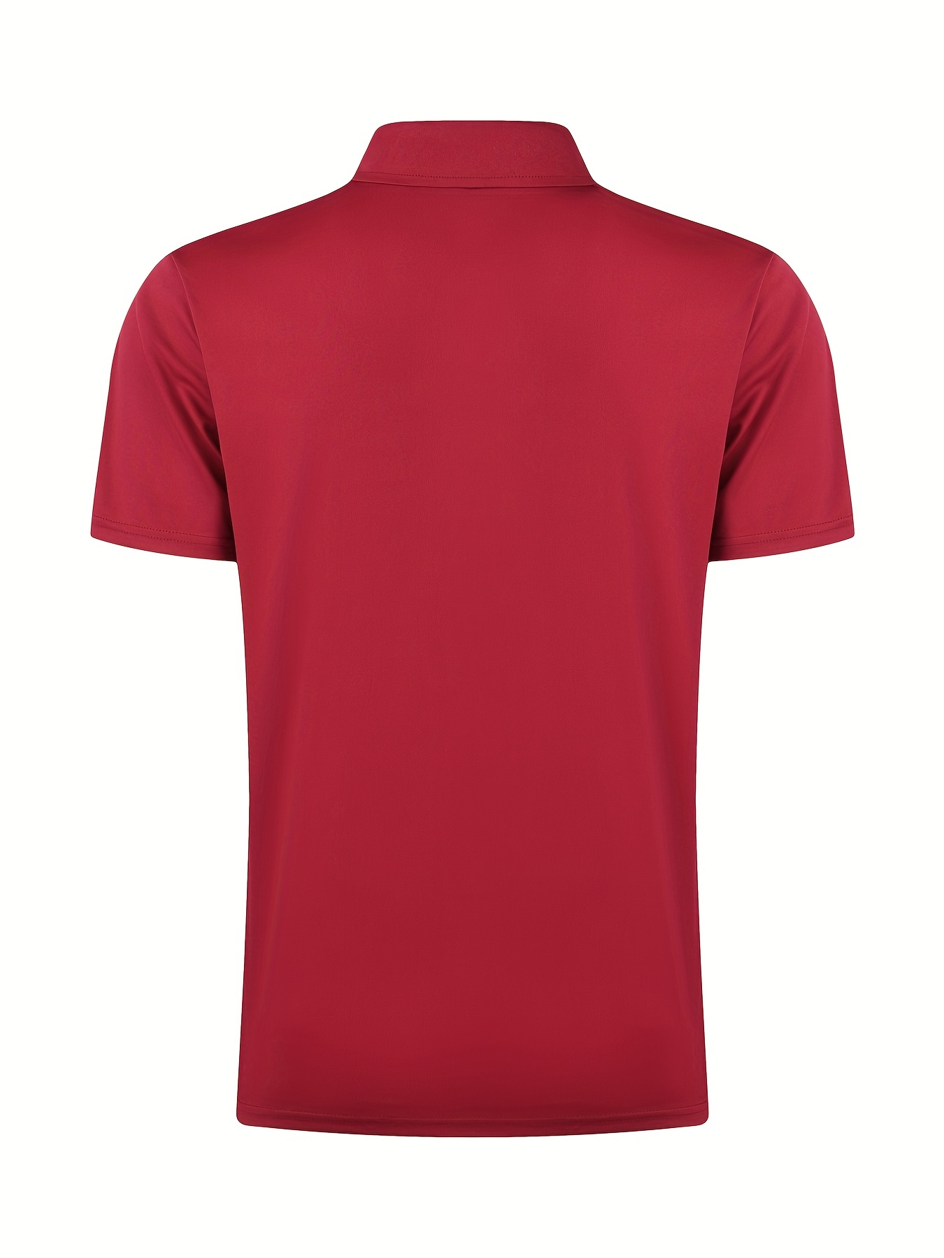 solid color mens casual short sleeves zipper shirts lapel collar tops pullovers mens clothing for summer details 9