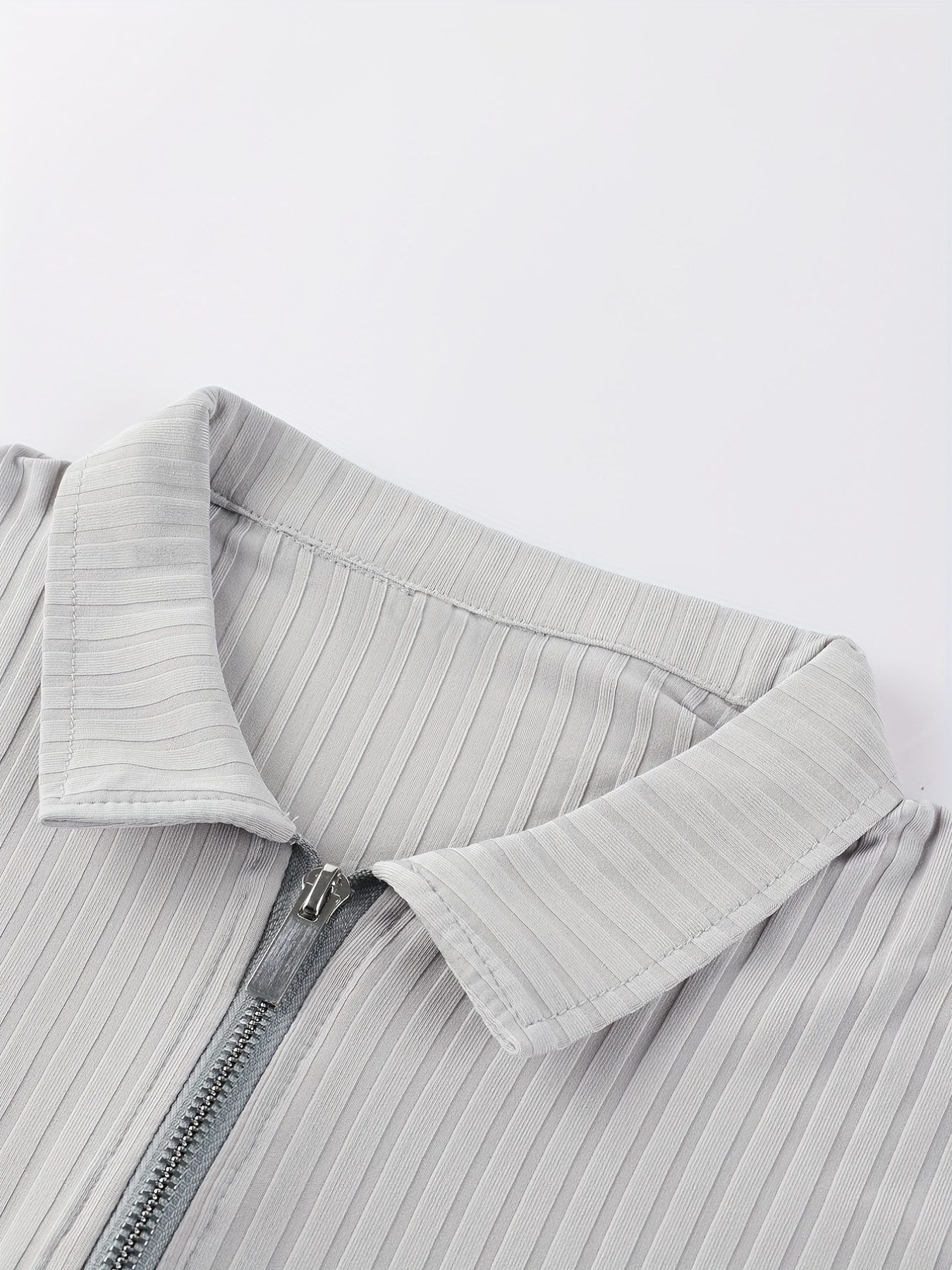 mens solid creative top casual high stretch short sleeve lapel shirt mens clothes for summer outdoor details 31