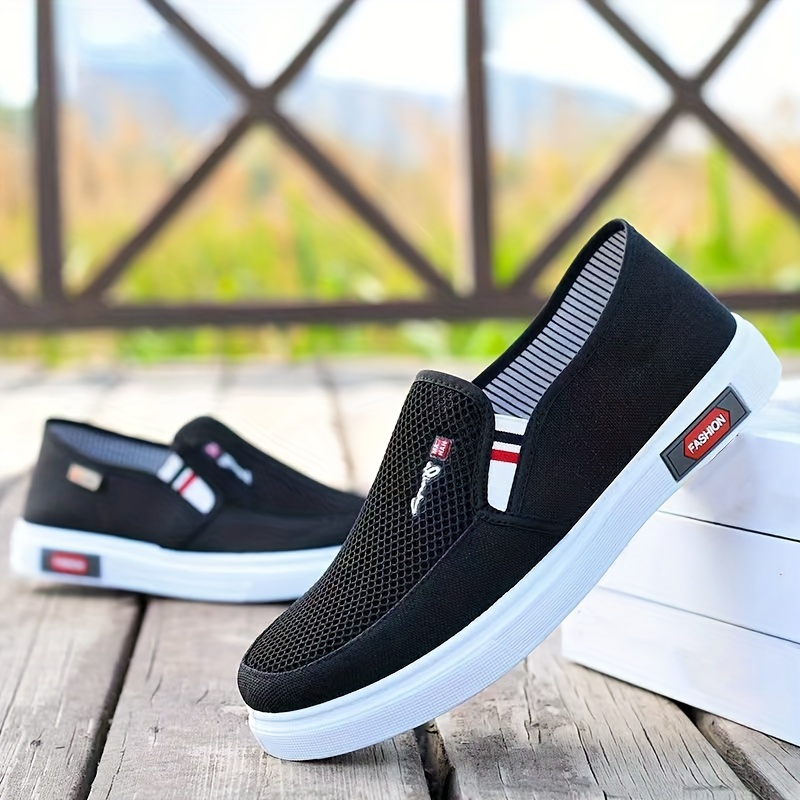 walking shoes men s solid color slip breathable comfy non details 7