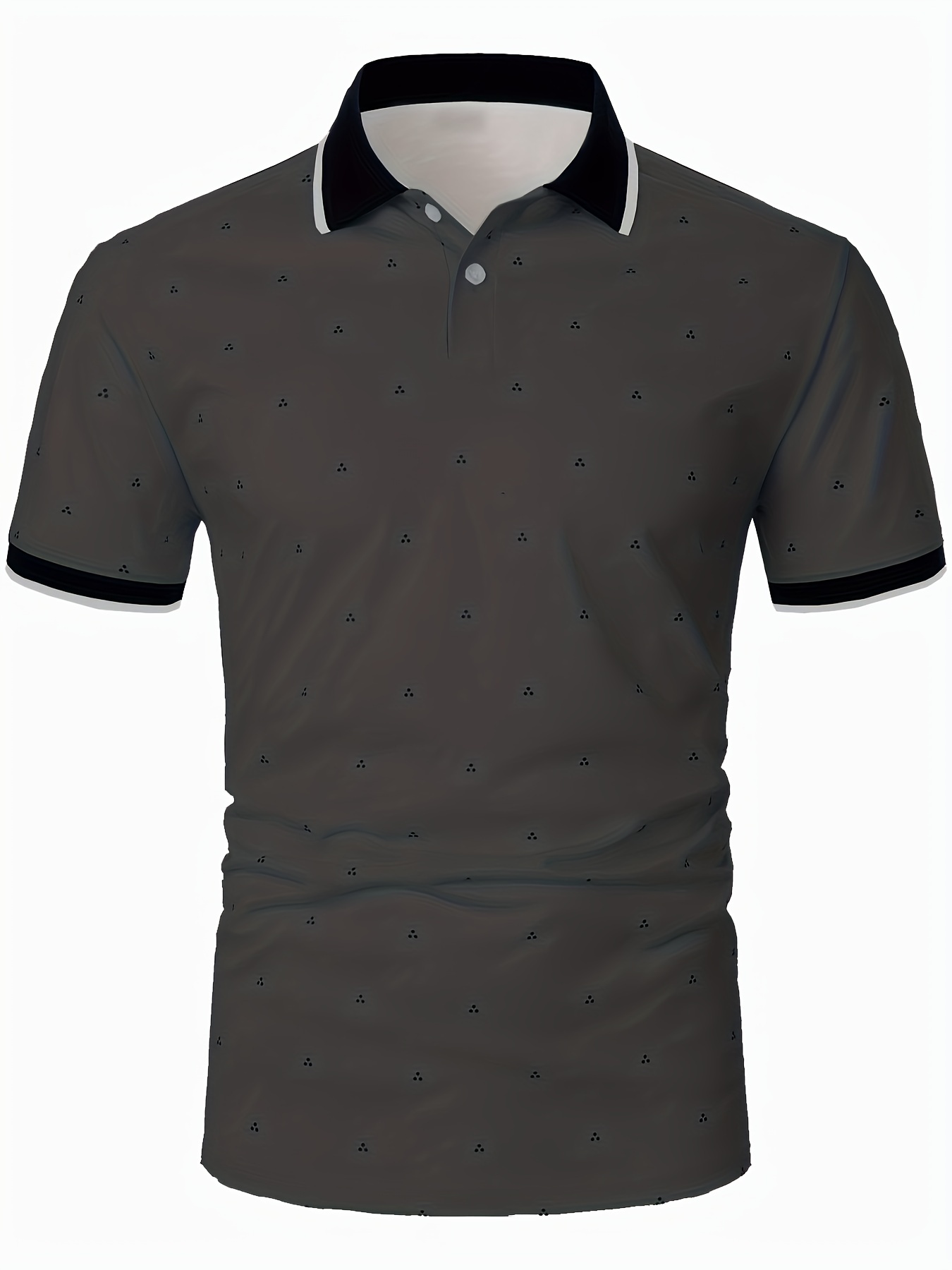 mens shirts casual navy blue slim fit lapel button up shirt details 20