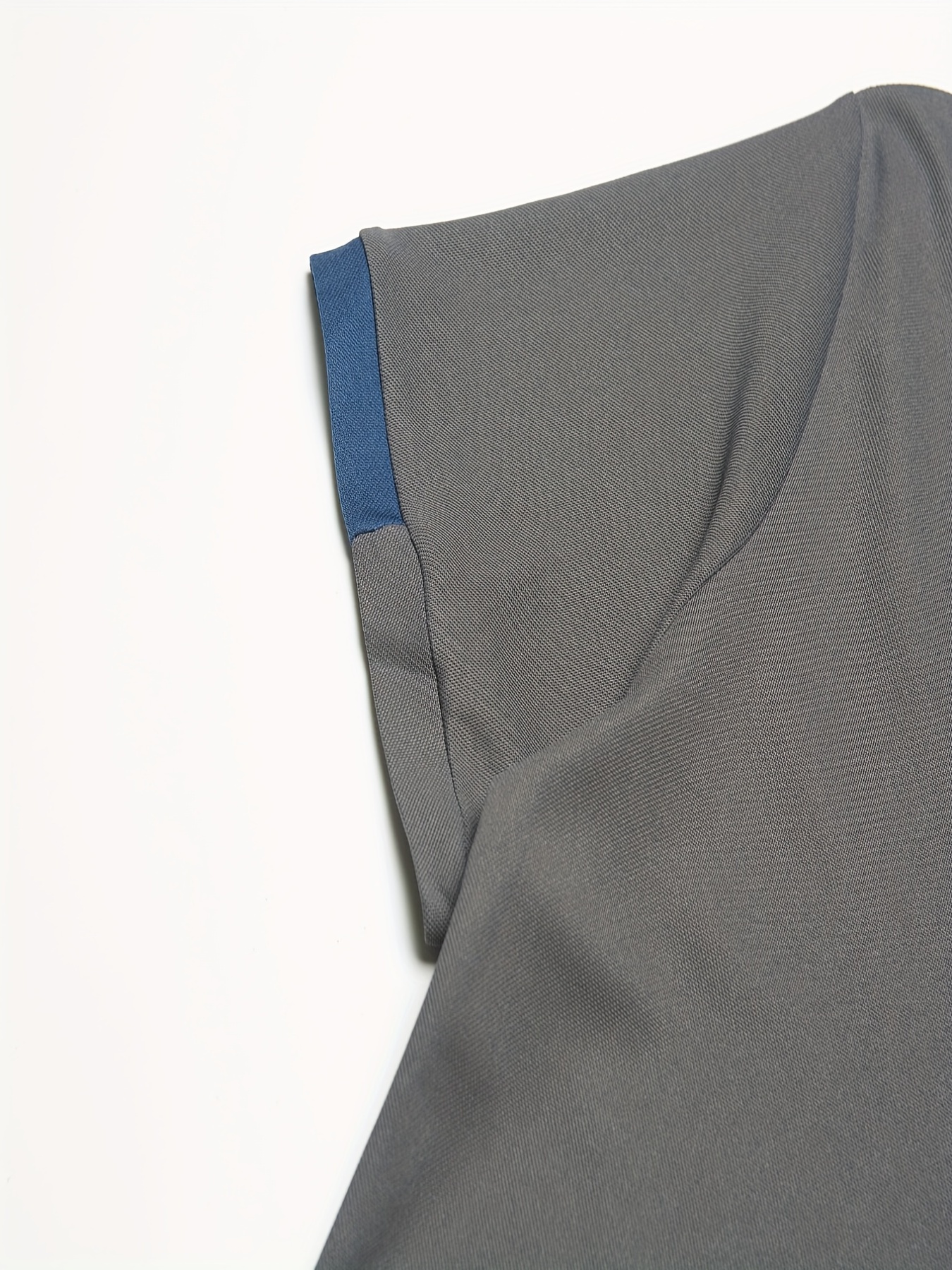 breathable regular fit contrast color design golf shirt mens casual v neck t shirt short sleeve for summer mens clothing details 40