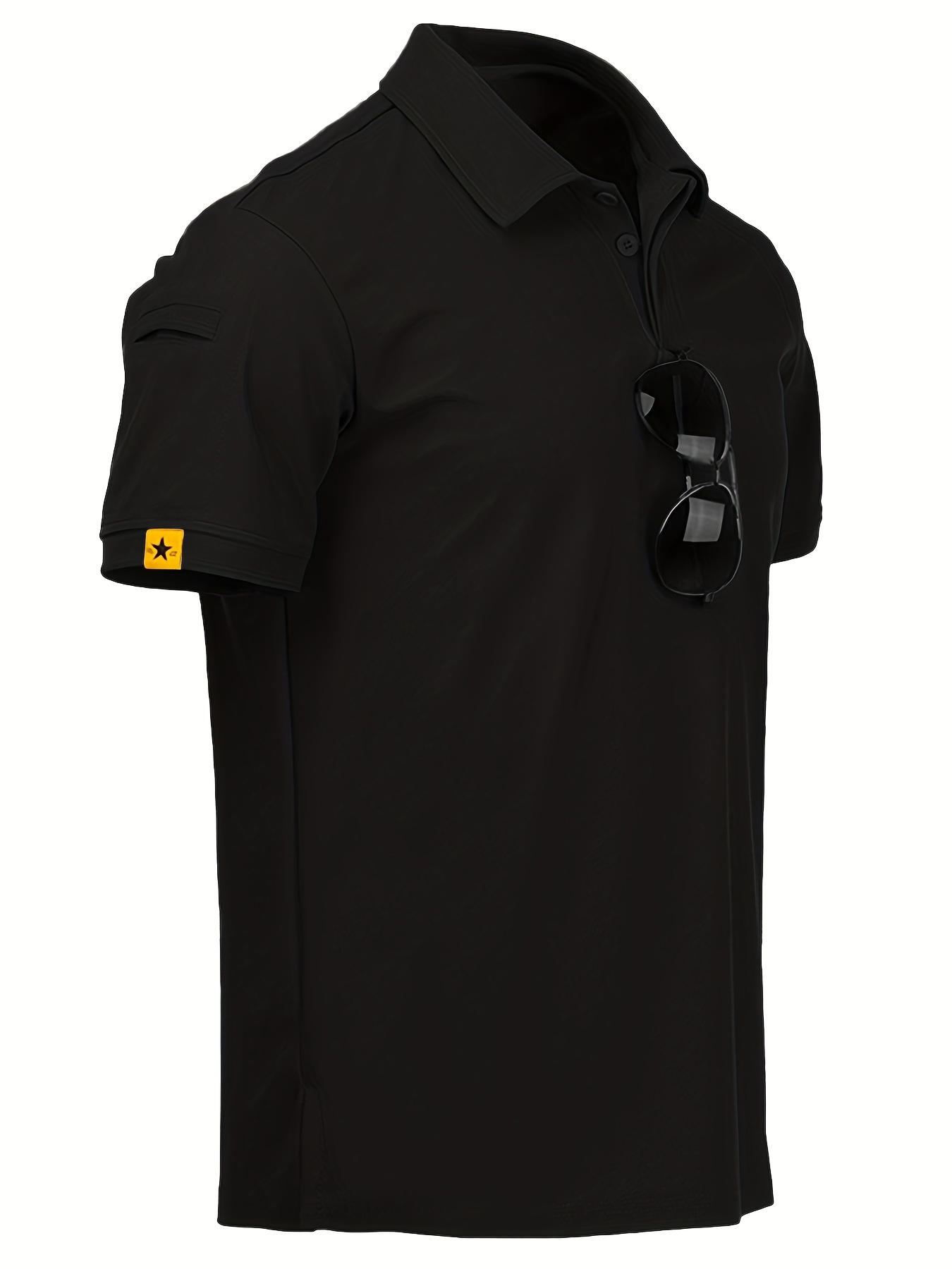 classic design golf shirt mens casual mid stretch short sleeve lapel shirt for summer details 35