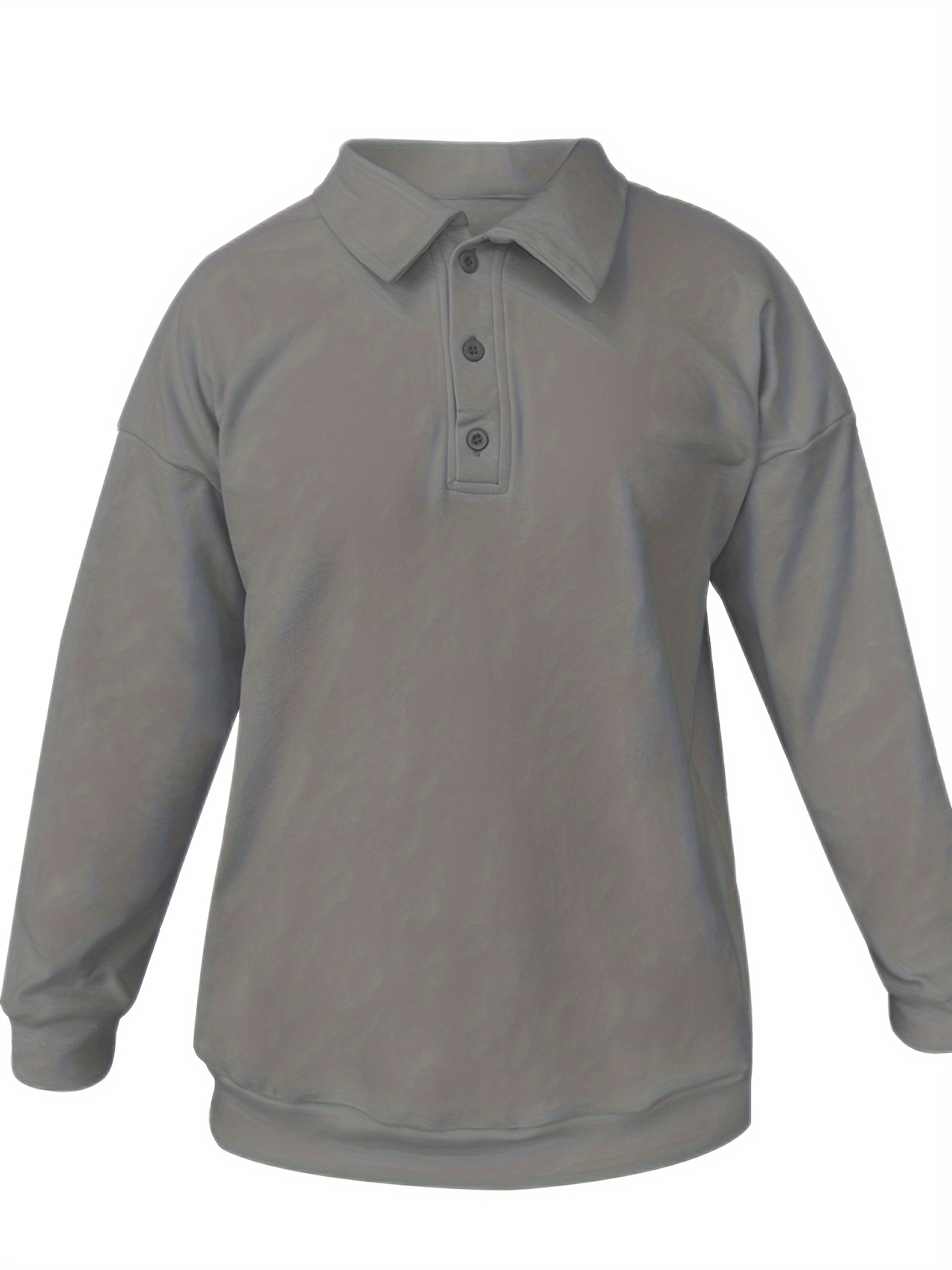 mens casual loose long sleeves button lapel slim shirts details 23