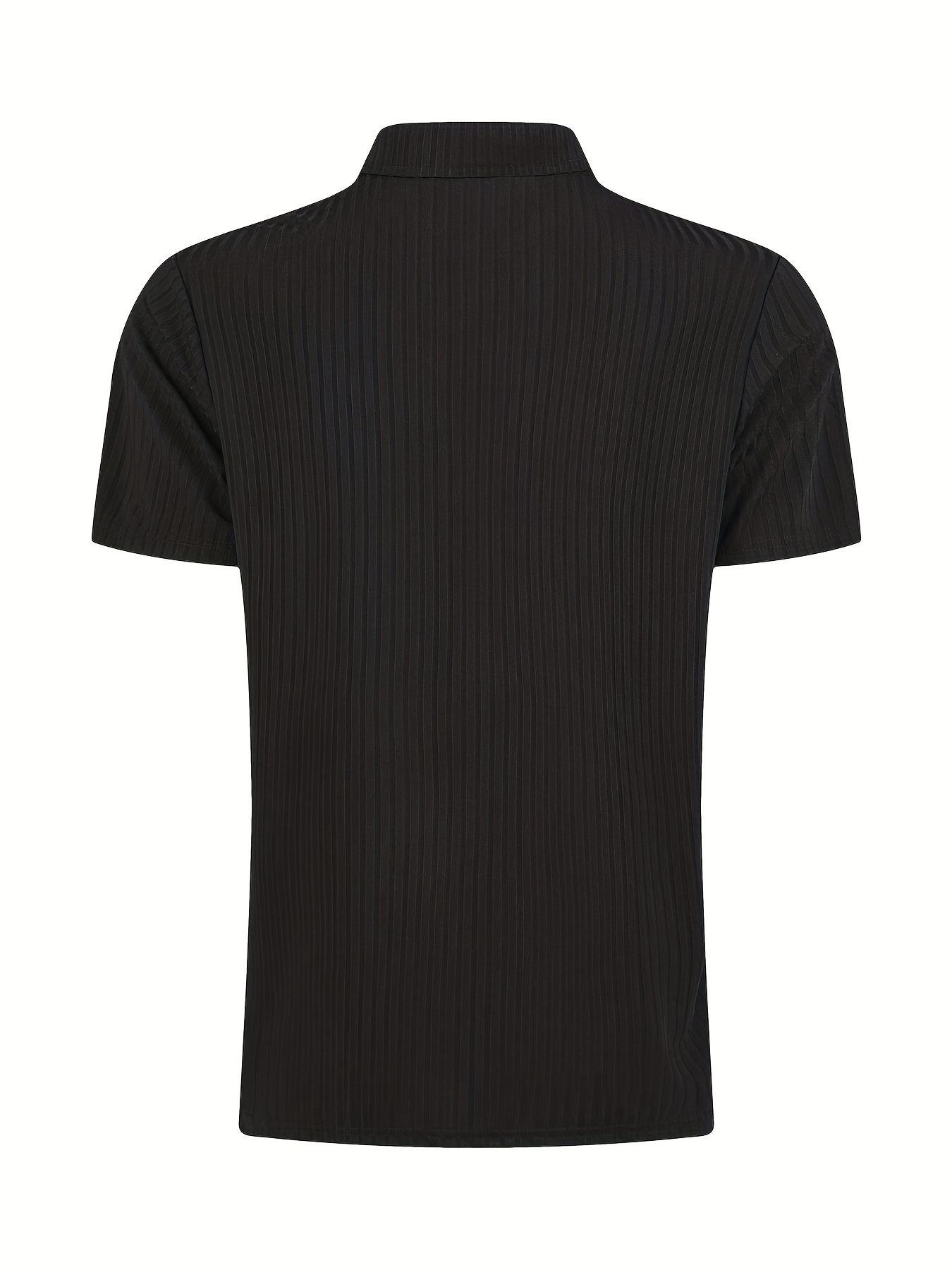 mens solid creative top casual high stretch short sleeve lapel shirt mens clothes for summer outdoor details 46