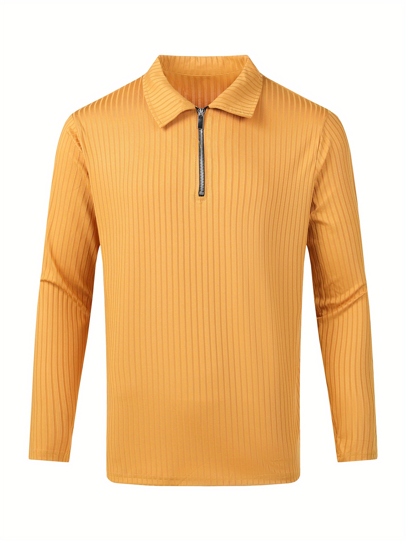 zipper shirts, vertical stripe mens casual long sleeve zipper shirts lapel collar tops pullovers mens clothing for spring autumn details 0