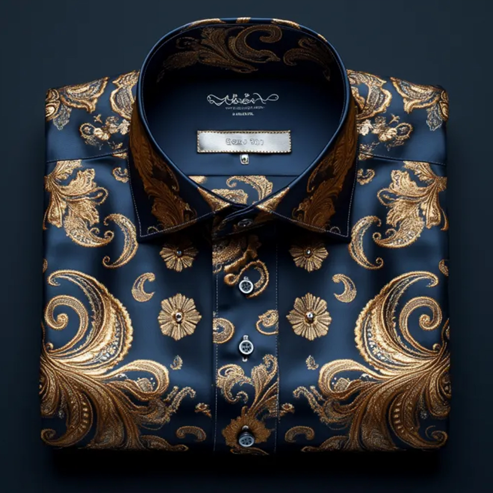 Unique Luxe Collection Effortless chic Shirt High Elasticity men's printed shirt