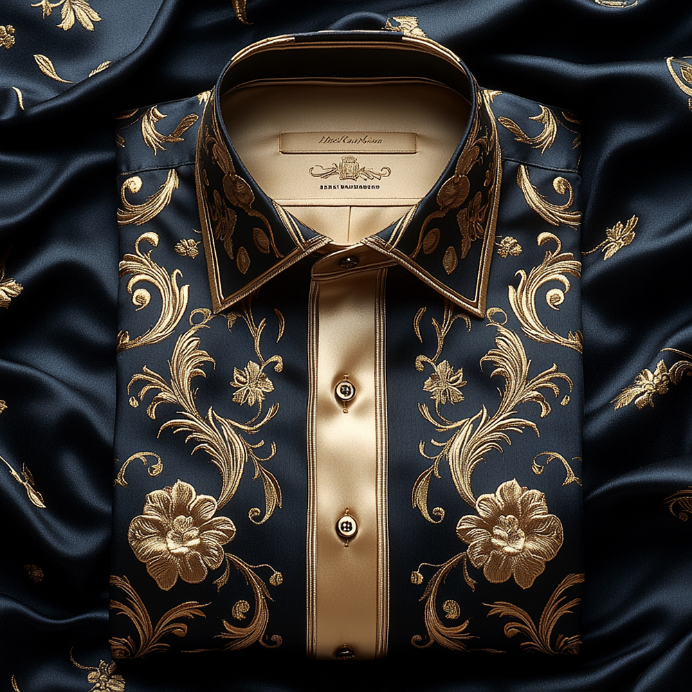 Unique Luxe Collection Effortless chic Shirt High Elasticity men's printed shirt