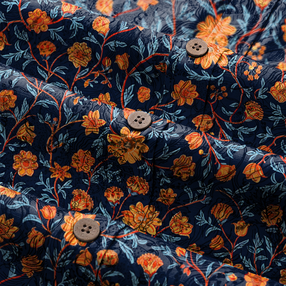 High-Quality Men's Printed Casual Loose Hawaiian Shirt