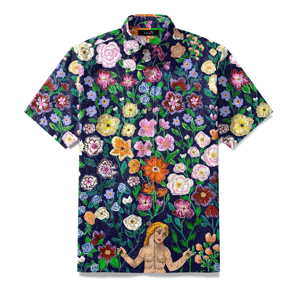 100% Cotton ALOHA Surf Shirt Short Sleeve Shirt Hawaiian
