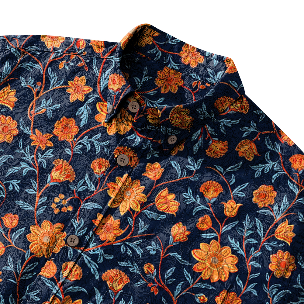 High-Quality Men's Printed Casual Loose Hawaiian Shirt