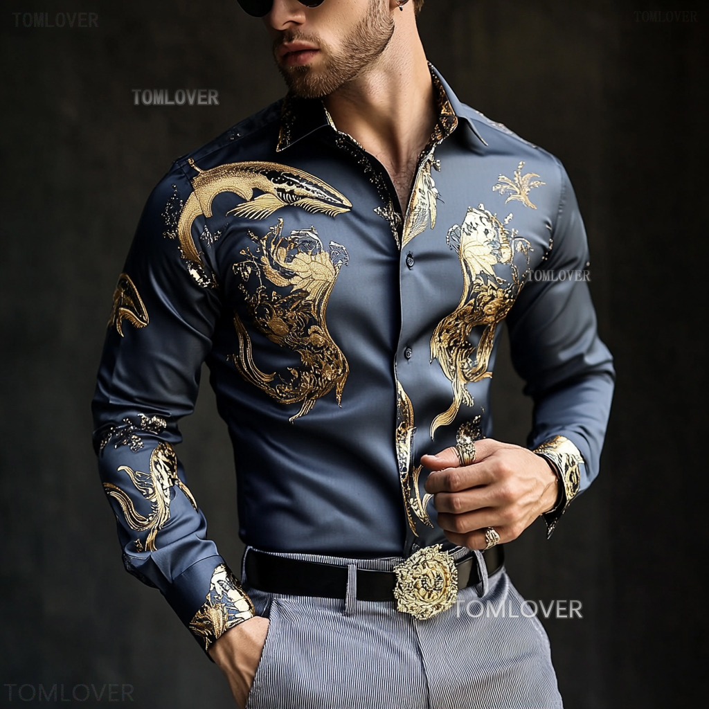 2025 Best Men's Unique Luxe Collection Classic Casual Shirt