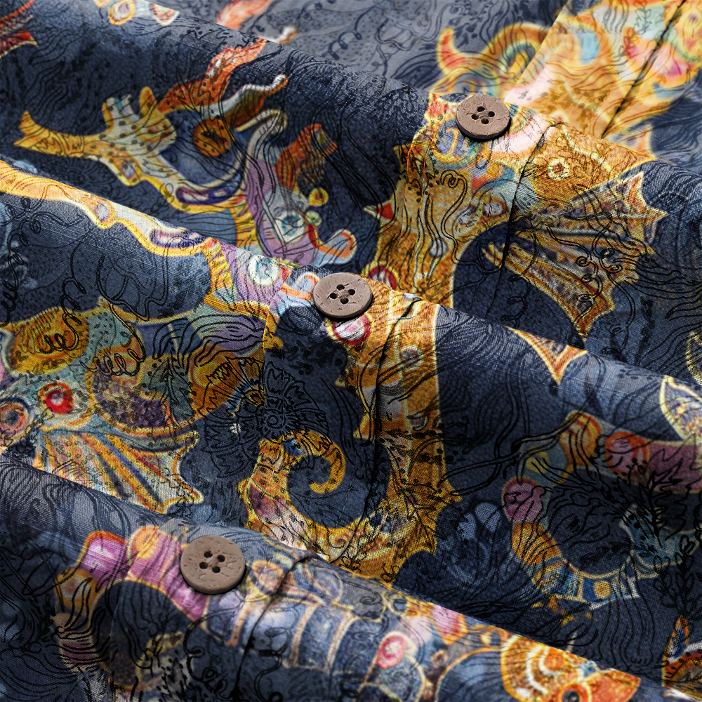 High-Quality Men's Printed Casual Loose Hawaiian Shirt