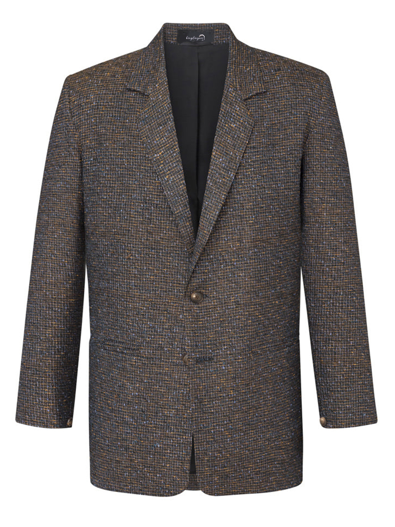 100% Hand Woven Raw Silk Men's Luxury Business Casual Fashion Blazer Suit Jacket