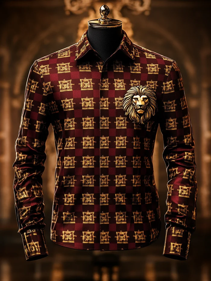 Men's Satin Luxe Long Sleeve Button Down Shirt