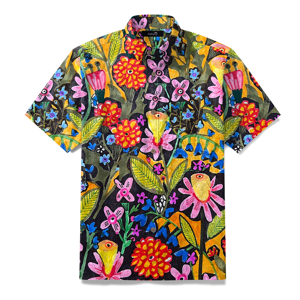 100% Cotton ALOHA Surf Shirt Short Sleeve Shirt Hawaiian