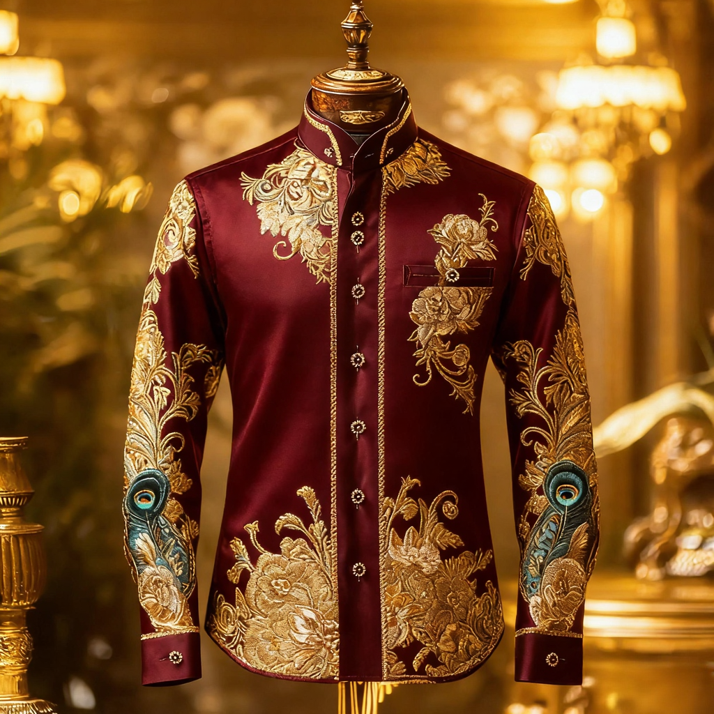 Silk Luxury Business VIP Exclusive Designer unique Luxe Collection long Shirt High Elasticity