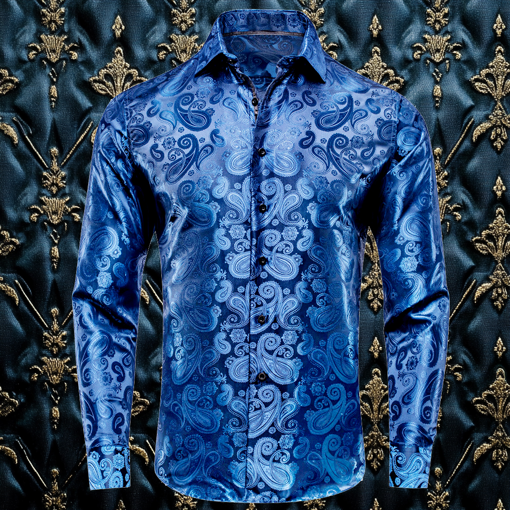 Silk Luxury Business VIP Exclusive Designer unique Luxe Collection long Shirt High Elasticity