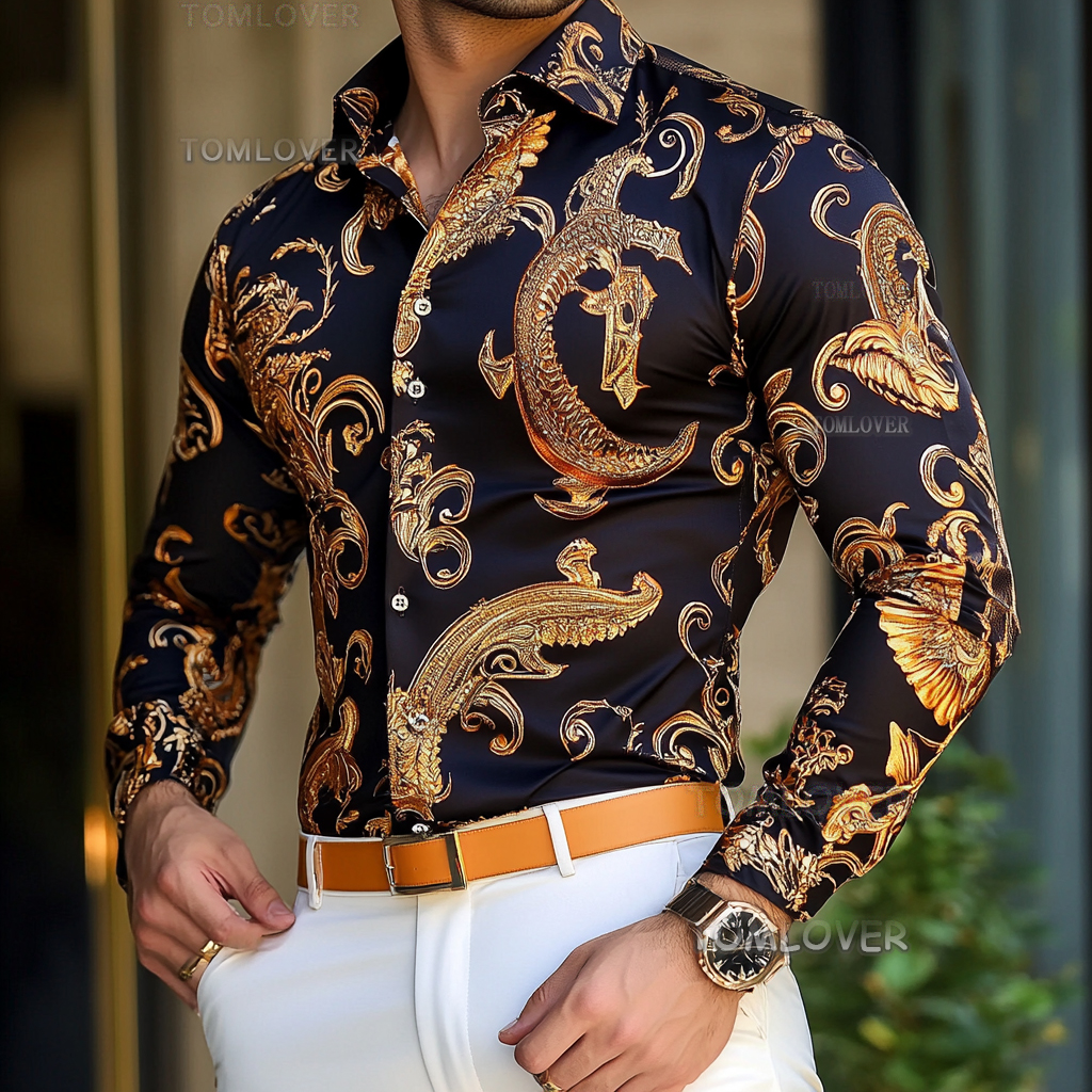 2025 Best Men's Unique Luxe Collection Classic Casual Shirt