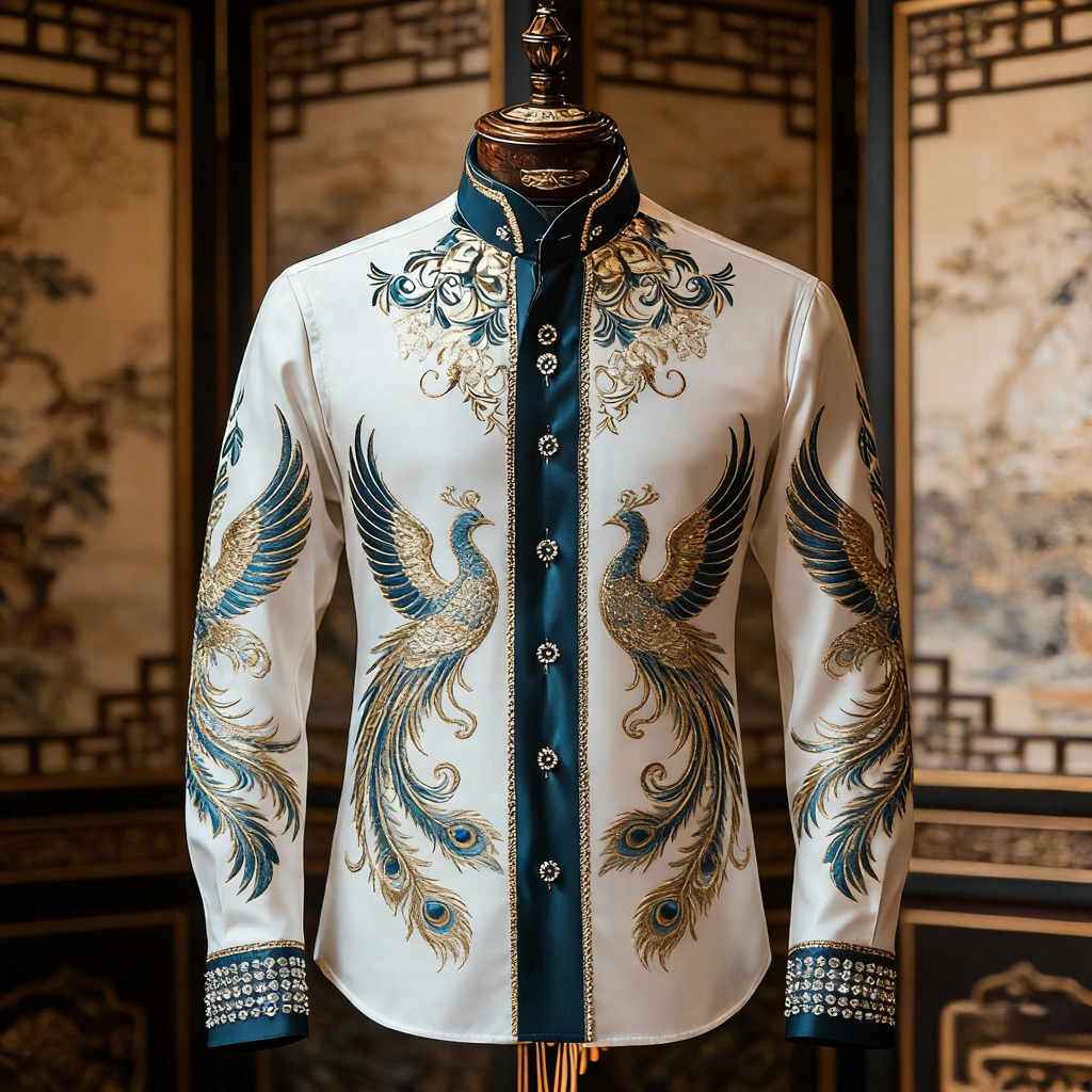 Silk Luxury Business VIP Exclusive Designer unique Luxe Collection long Shirt High Elasticity