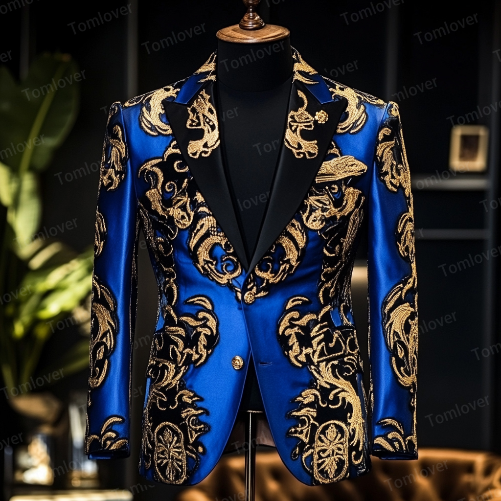 Luxury Stand-up collar Embroidery Jacket Limited sale Fashion Men's High quality High discount