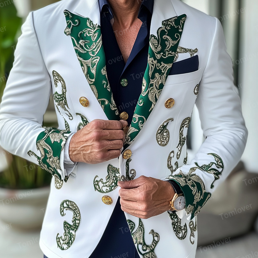 Luxury Stand-up collar Embroidery Jacket Limited sale Fashion Men's High quality High discount