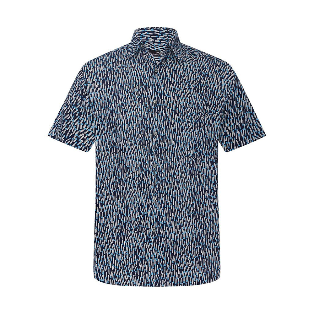 Soft High Elasticity Casual Tropical Print Short Sleeve Breathable Shirt