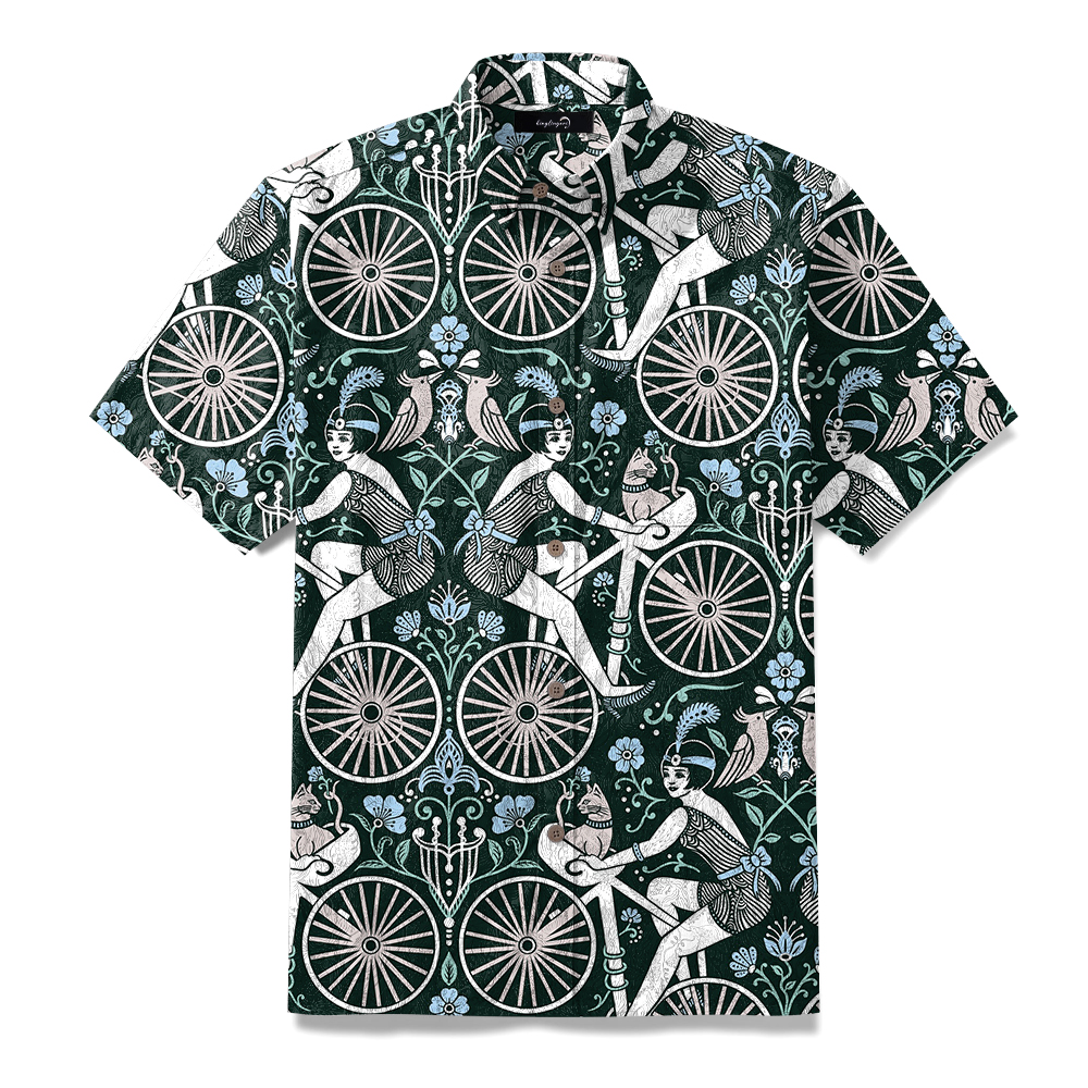 100% Cotton ALOHA Surf Shirt Short Sleeve Shirt Hawaiian