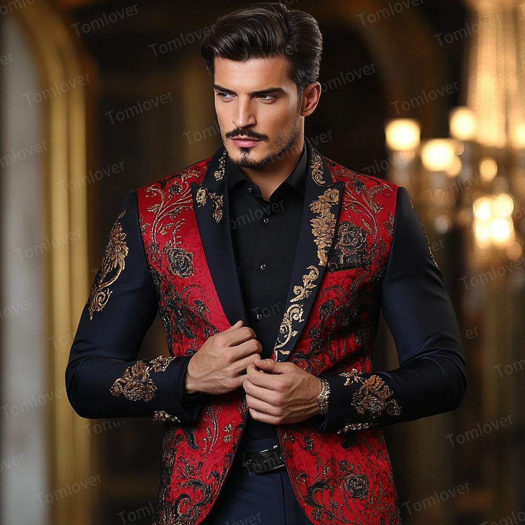 Luxury Stand-up collar Embroidery Jacket Limited sale Fashion Men's High quality High discount