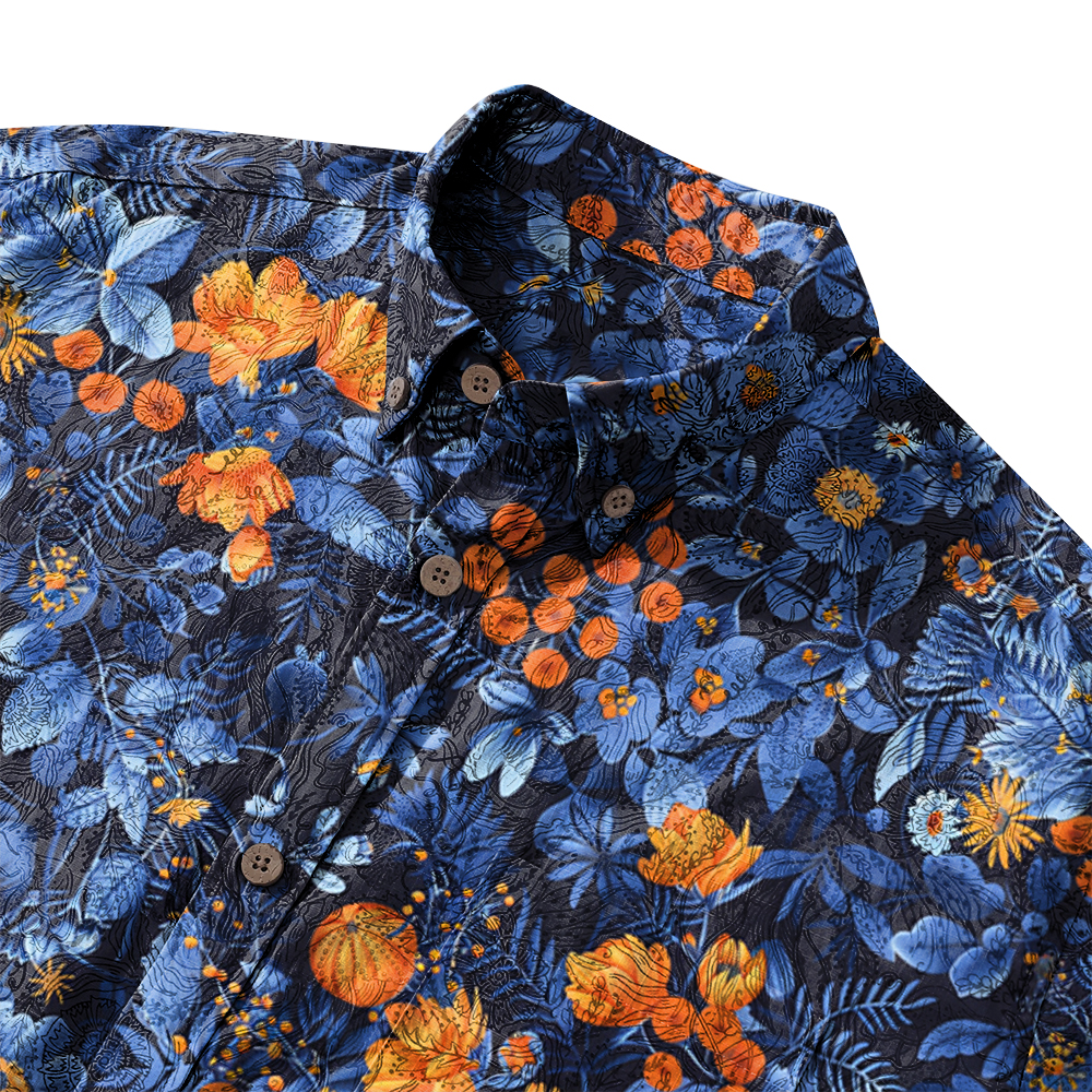 High-Quality Men's Printed Casual Loose Hawaiian Shirt