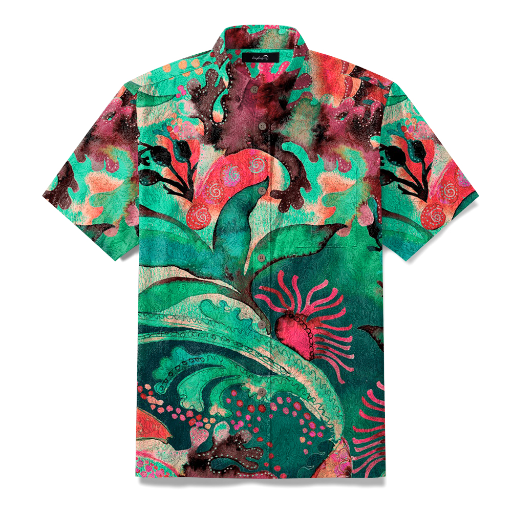 100% Cotton ALOHA Surf Shirt Short Sleeve Shirt Hawaiian