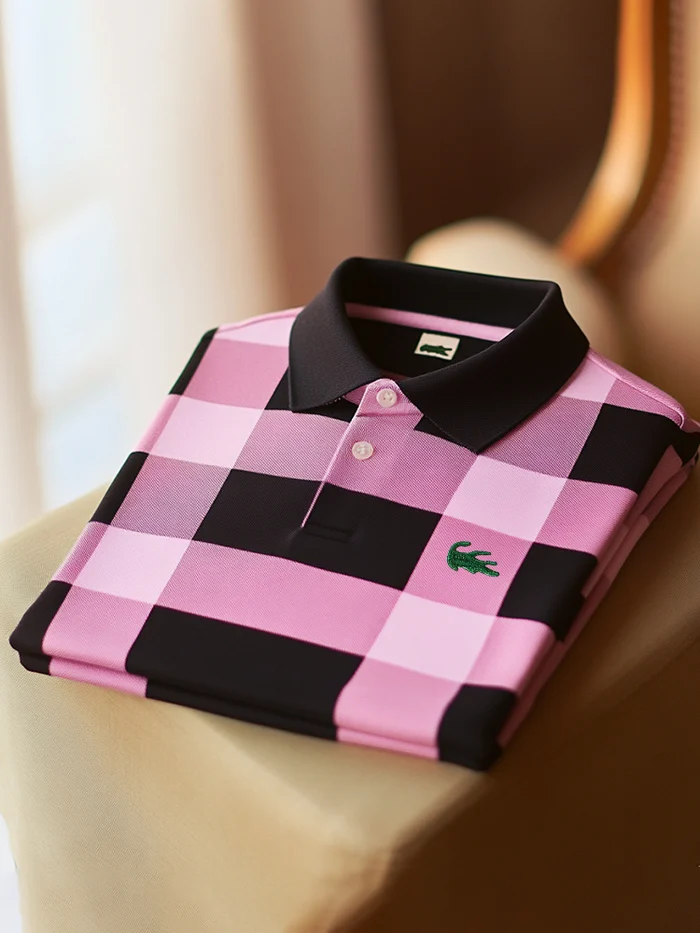 Men's Classic Business Logo Button Short Sleeve Polo Shirt